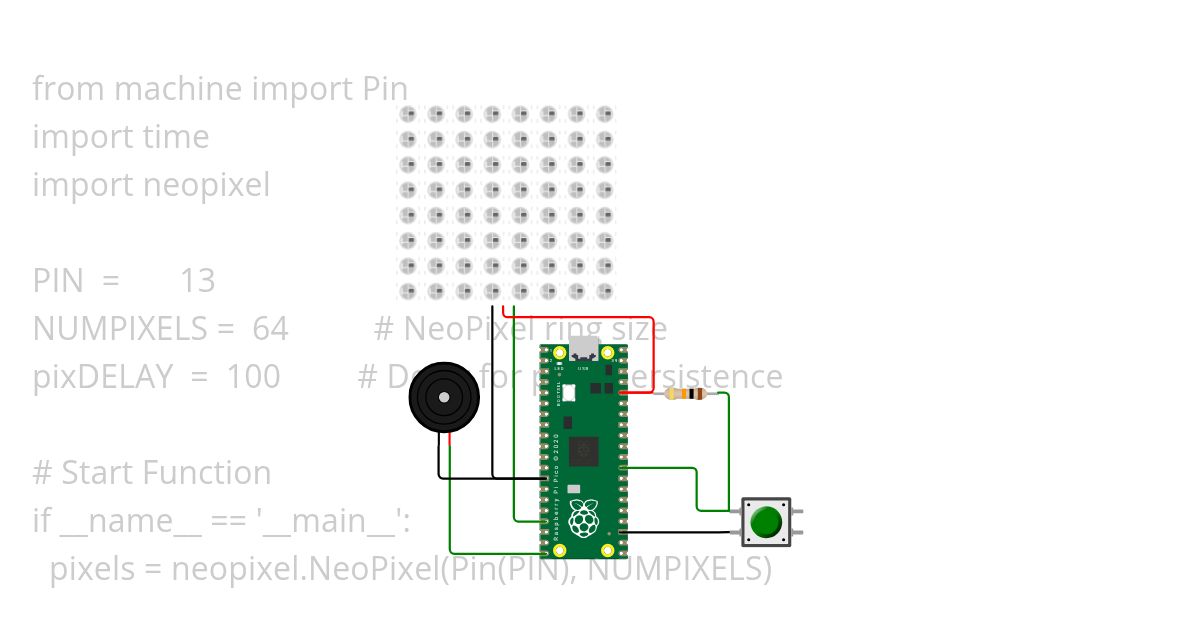 NeoPixel8x8  一元-三角形 simulation