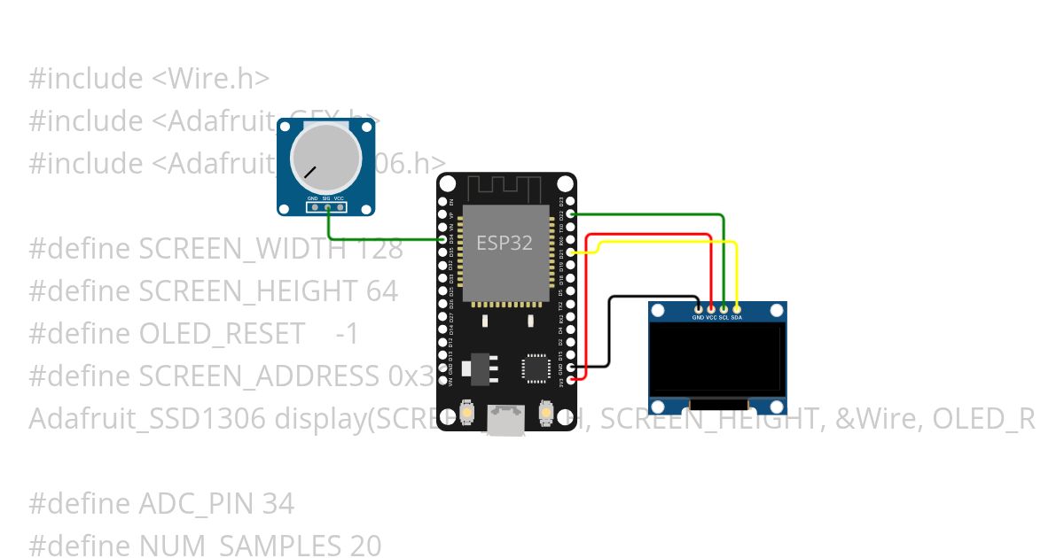 esp32 grafica oled-Adafruit  simulation