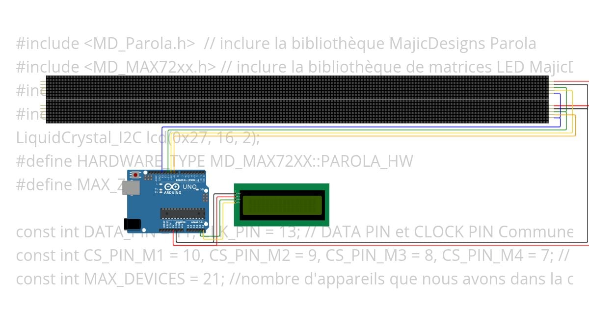 Cipad 60 part 1: matrice de points max7219 - matrix simulation