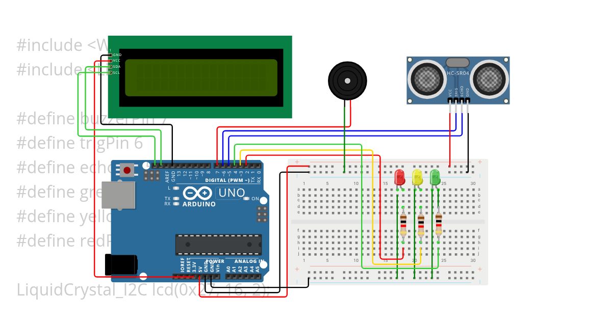 sensor parkir  ultrasonik simulation