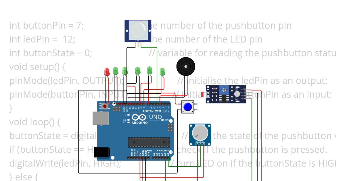 #2 Button Arduino Uno Thinkershield  simulation