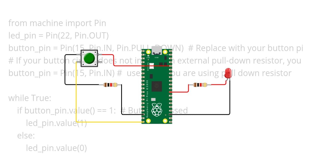 button controlled LED simulation