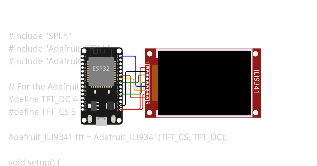 TFT Pantalla ESP32 simulation