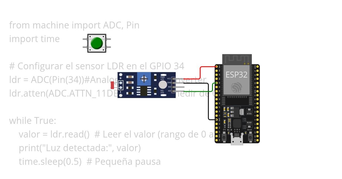 sensor de luz con adc 11° simulation