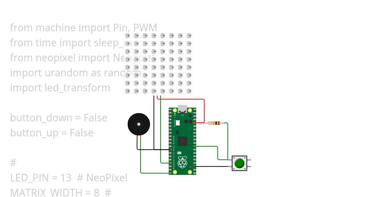 NeoPixel8x8  電子輪盤 simulation