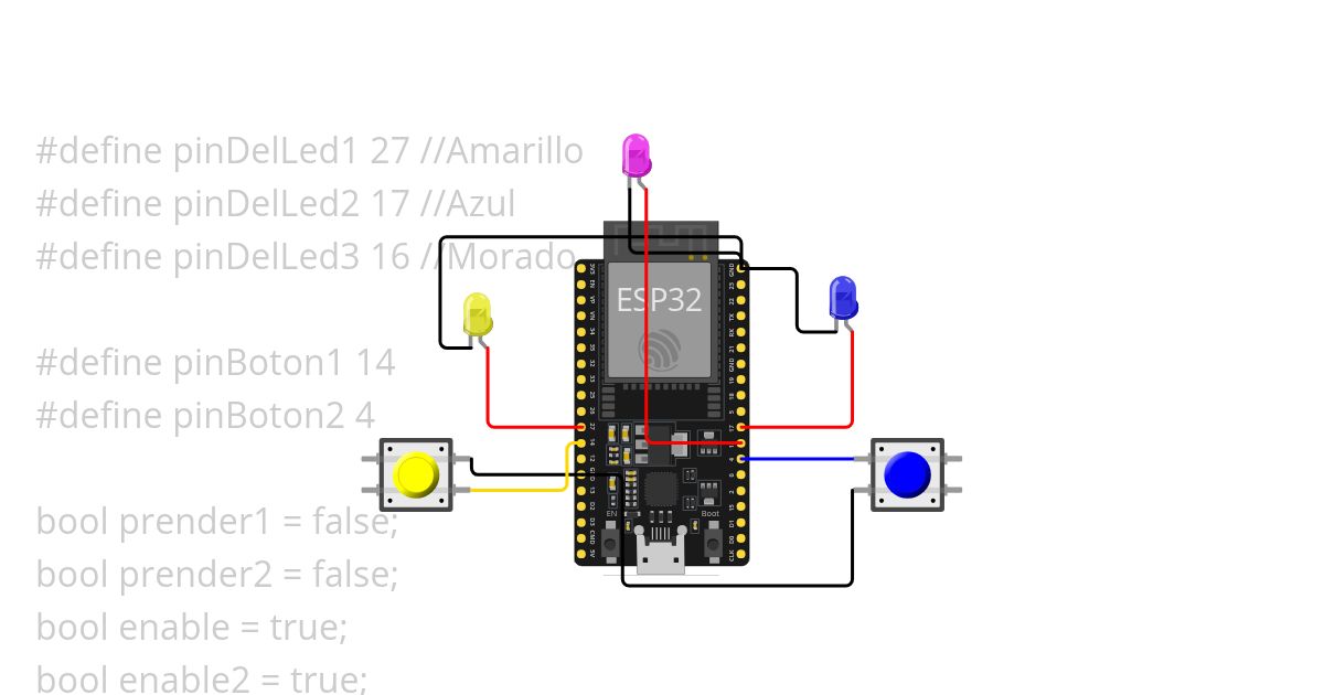 LedEjercicioLogica Leds simulation