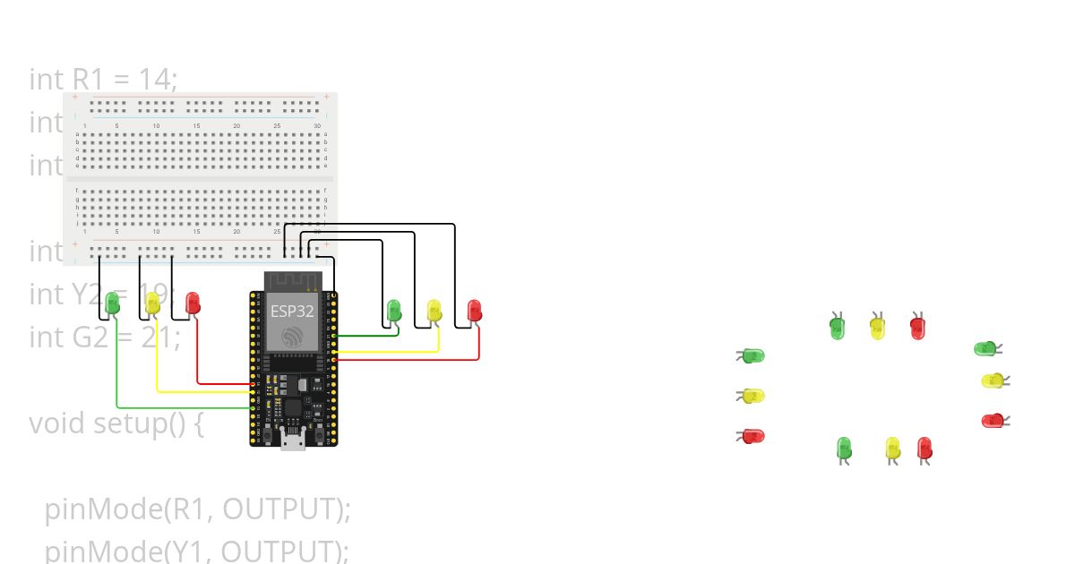 Traffic light with esp simulation