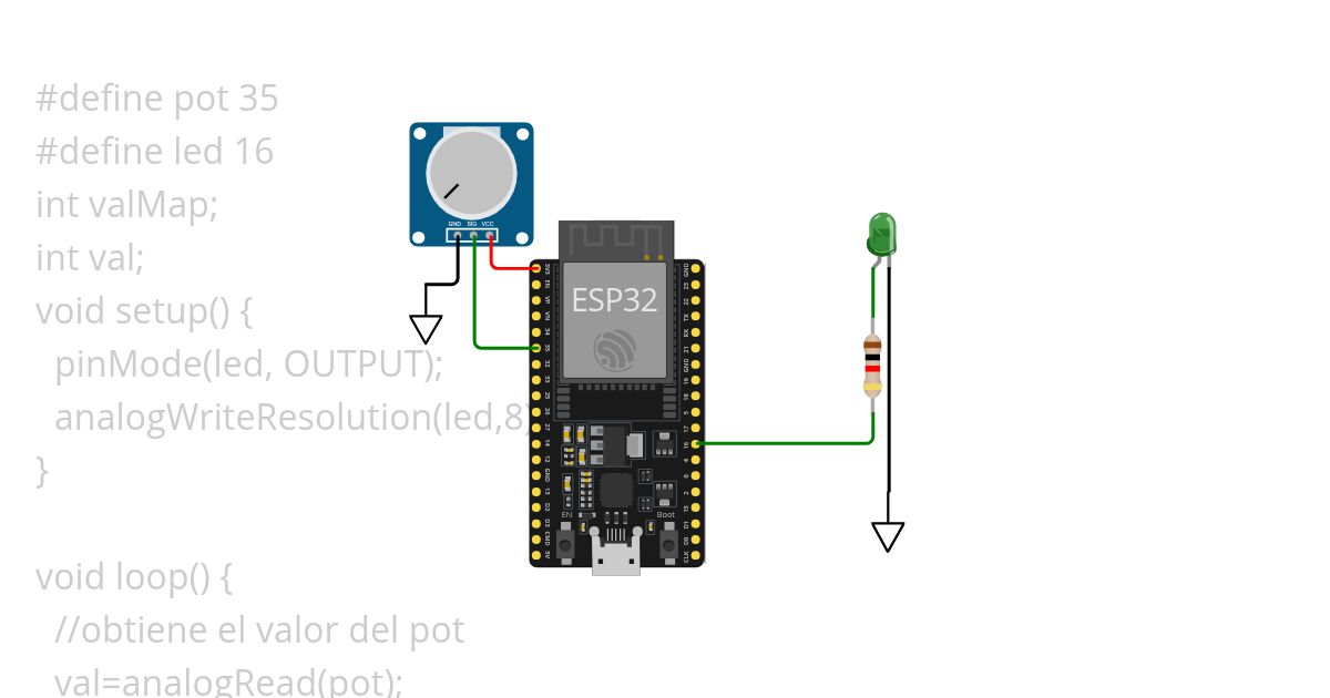 ESP32 POT simulation