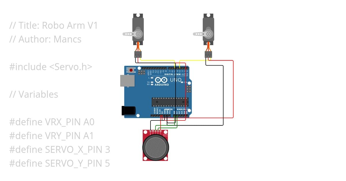 Robo-Arm v1 simulation