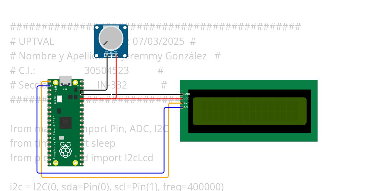 Display LCD simulation
