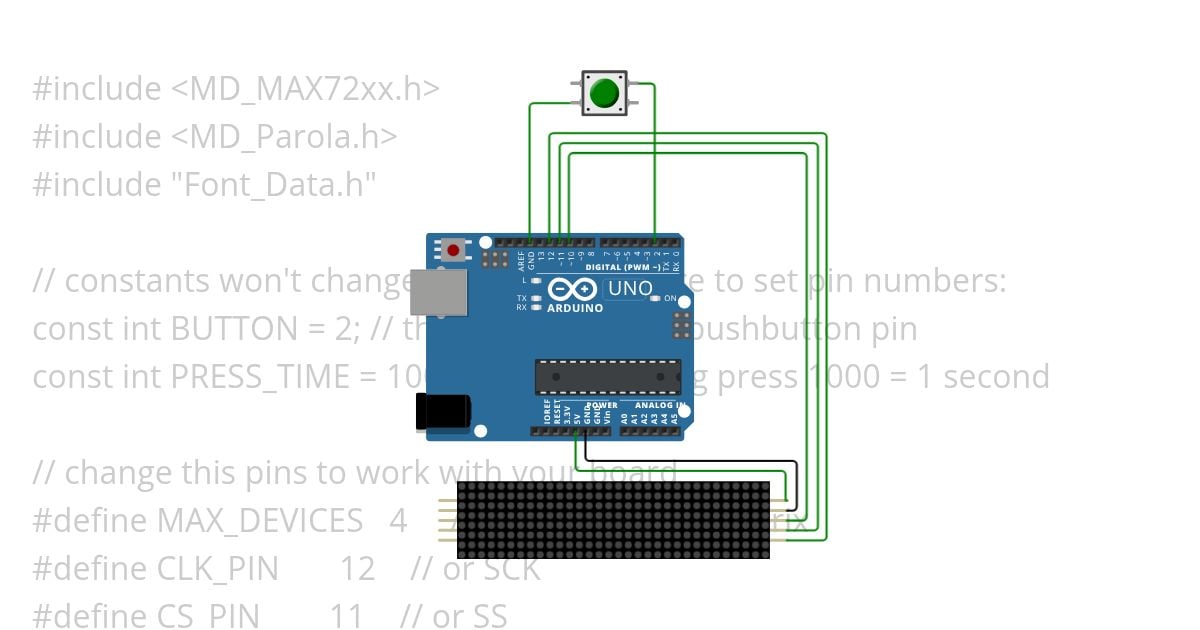 Stopwatch LED Matrix Copy simulation