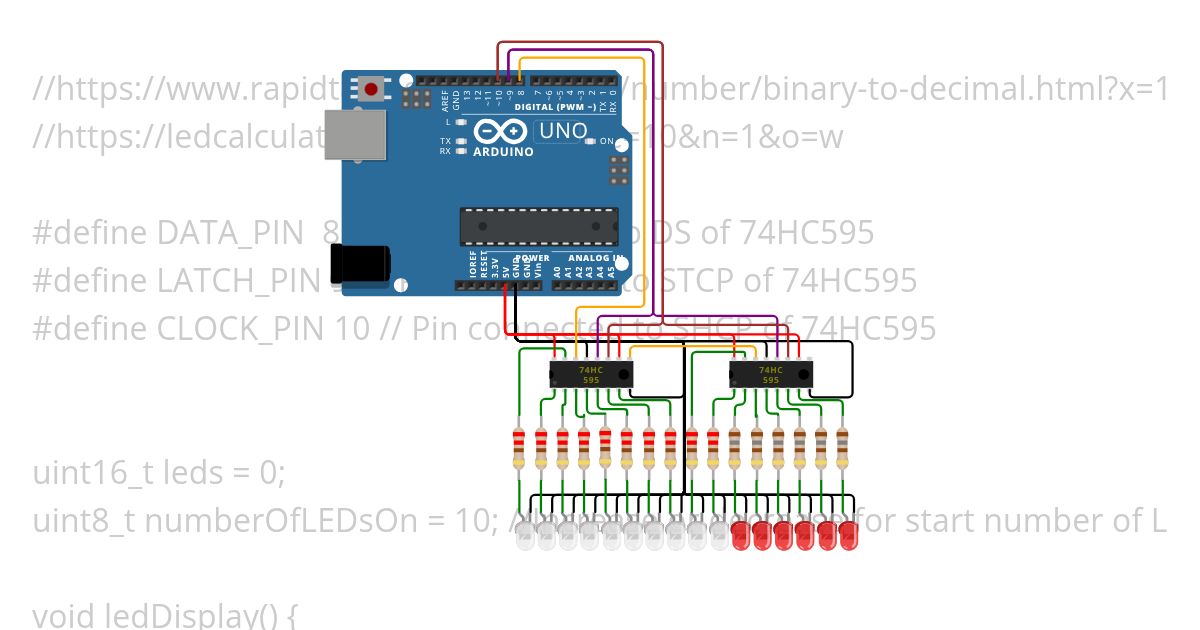2-74HC595-shift-register-16bit-Rework.ino  Copy simulation
