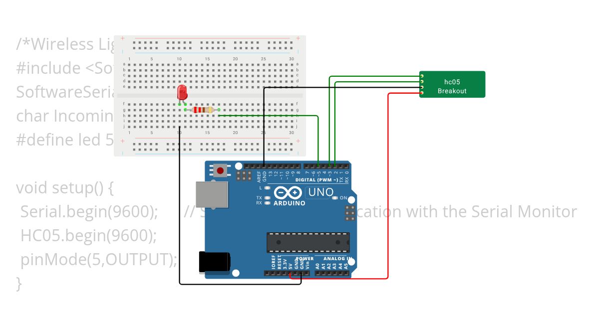 Wireless Light Controller simulation