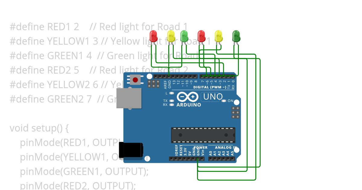 TWO WAY TRAFFIC LIGHT simulation