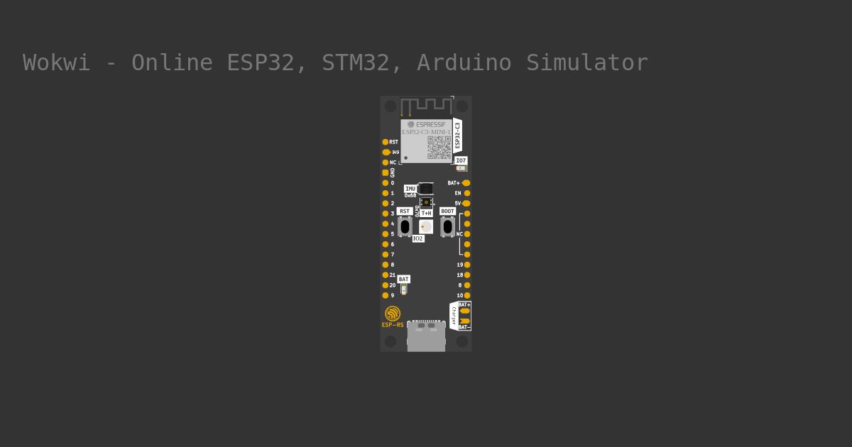 Wokwi - Online ESP32, STM32, Arduino Simulator