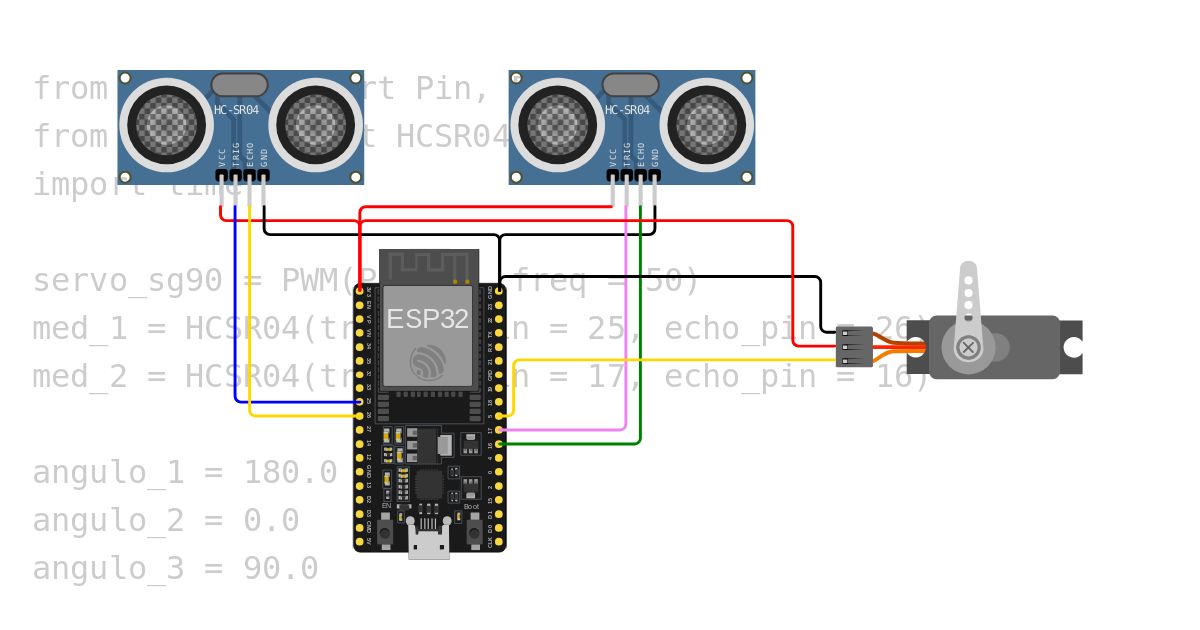 Montaje33_servomotor con sensor uLtrasonido HCSR04