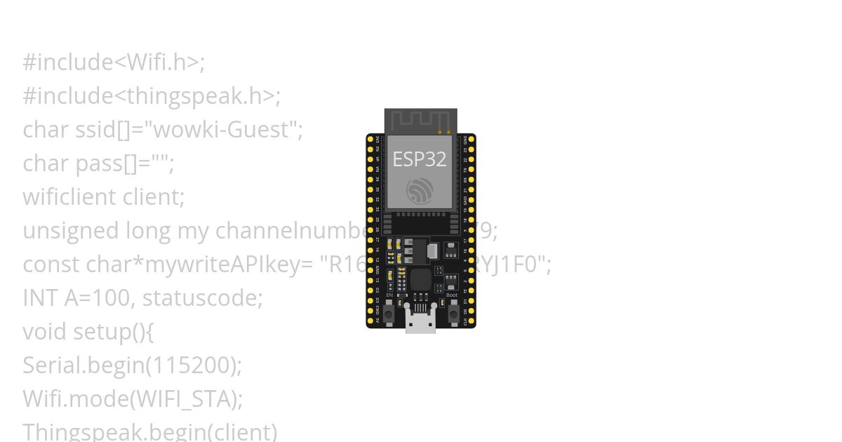 Thingspeak with wifi simulation