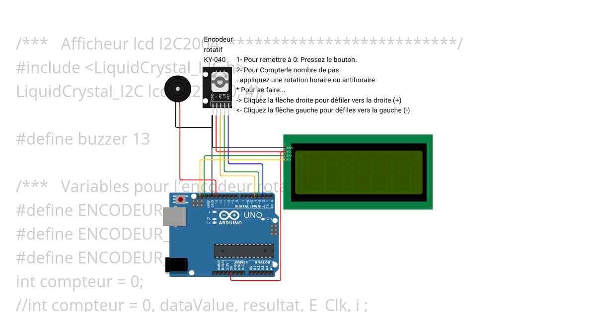 Cip 66: part 1 Encodeur rotatif KY-040 simulation