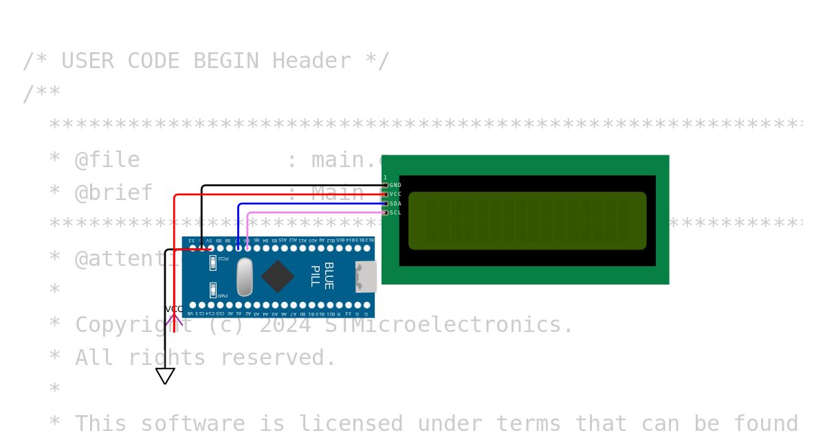 Bluepill-01 LCD-I2C-DISPLAY Copy