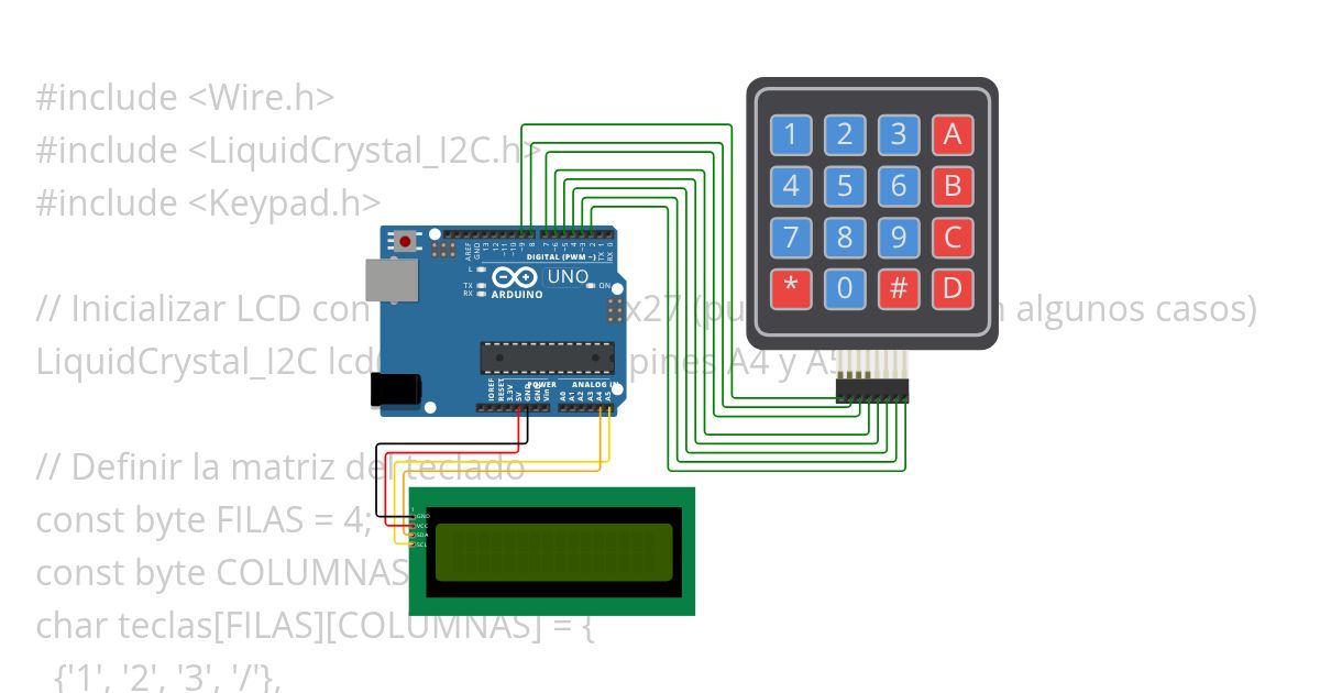 LCD y KeyPad  simulation