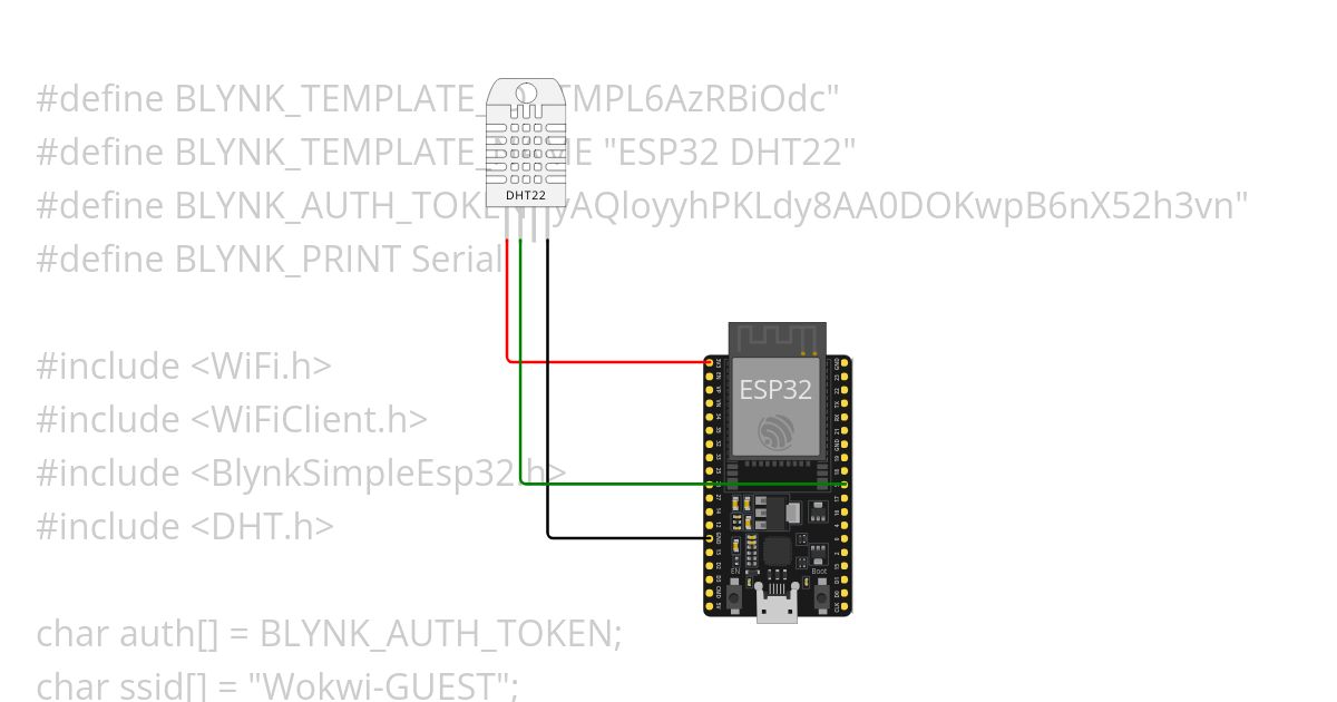 ESP32 DHT22 simulation