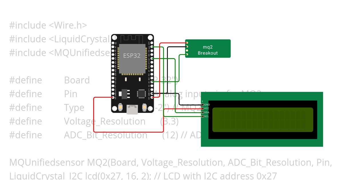 MQ2 gas sensor simulation
