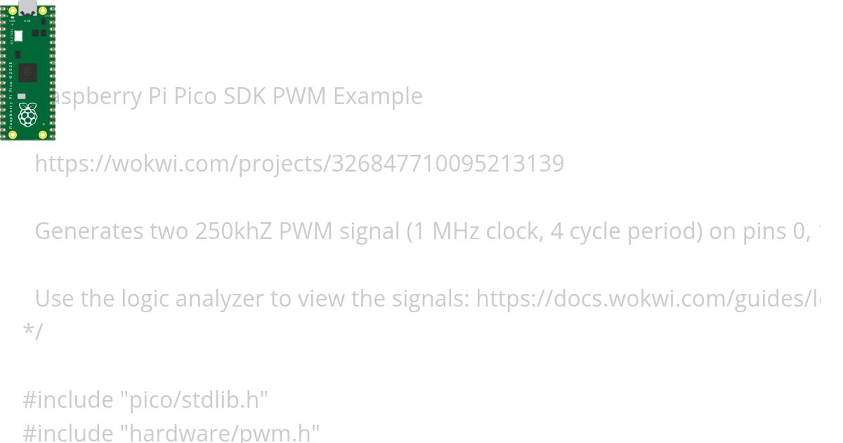 Pi Pico PWM Example Copy simulation