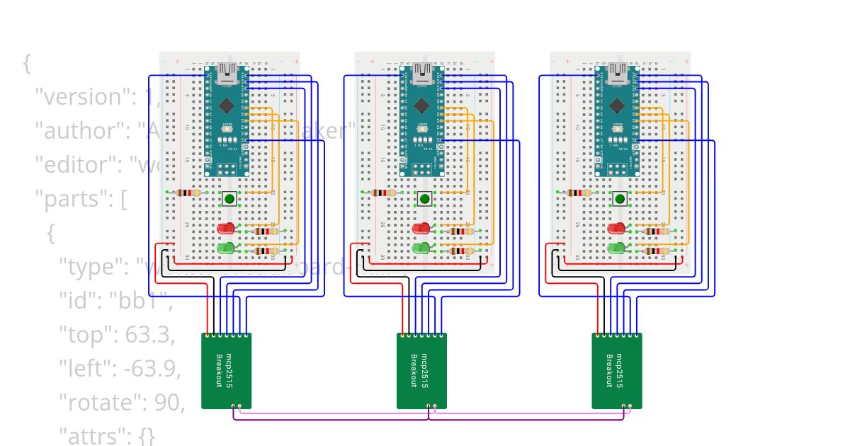 CANBUS - Arduino Circuit simulation