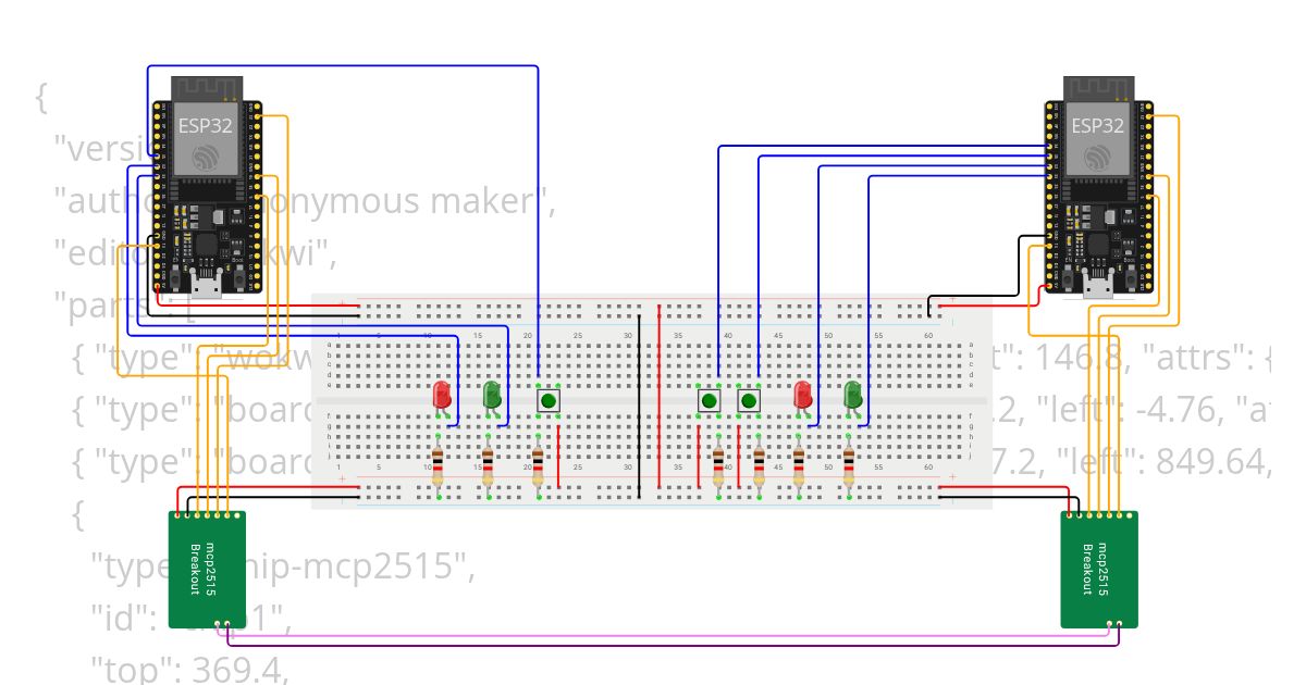 CANBUS - ESP32 Circuit simulation