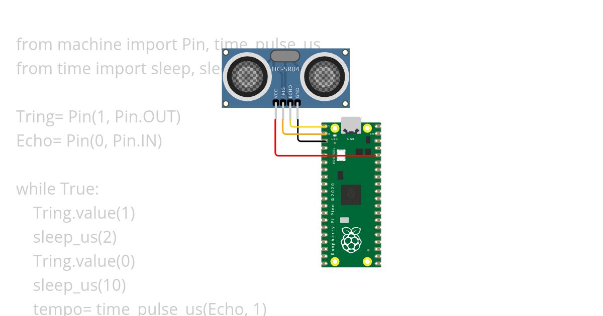 Sensor de ré  simulation