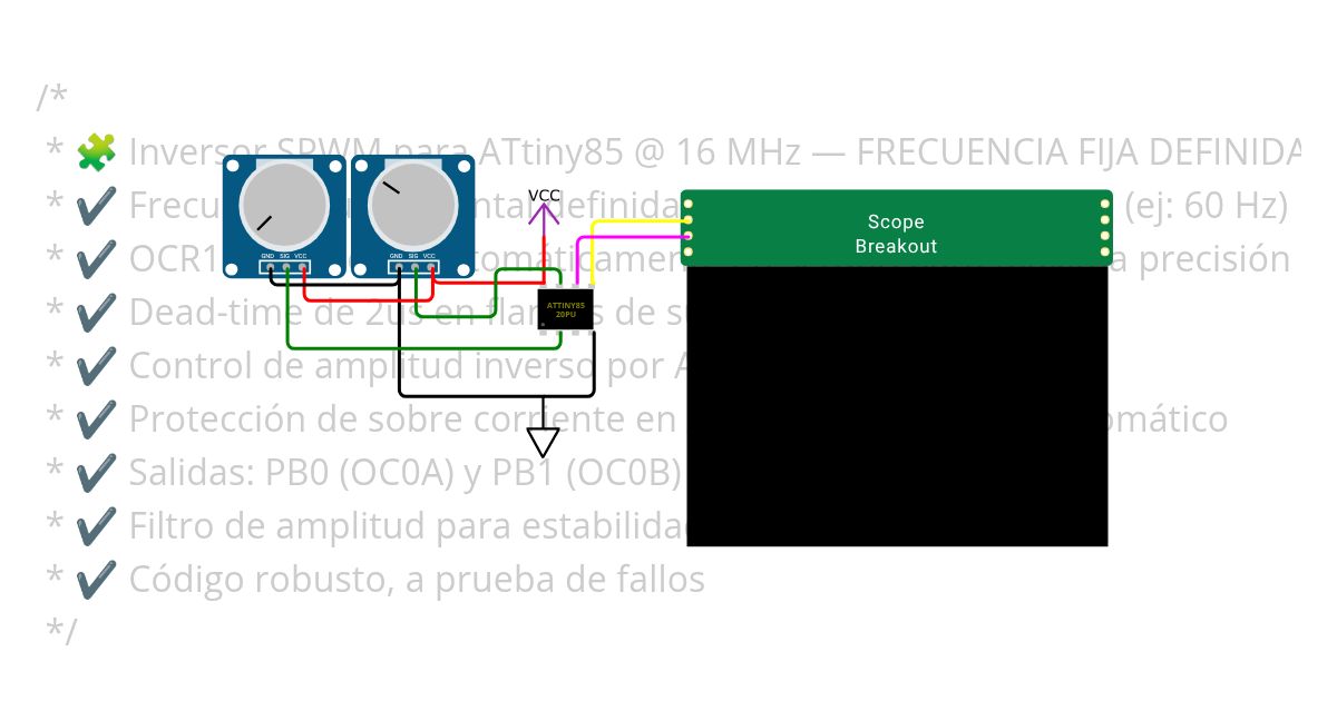 ATtiny85 inverter sine Copy 3 simulation