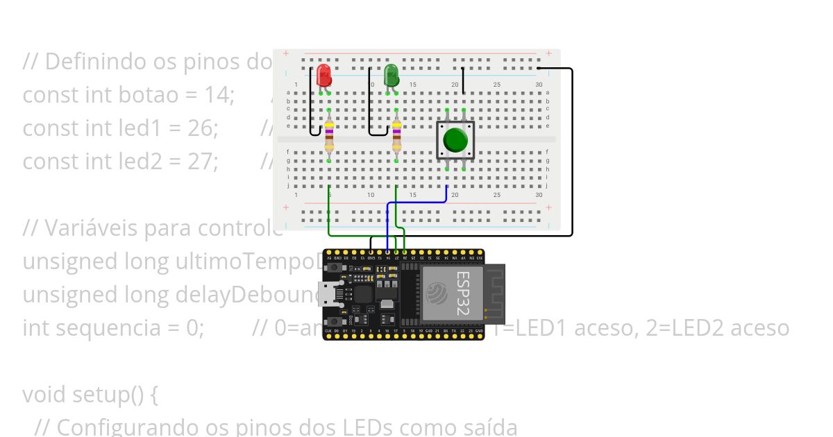 Plataformas - 1 bt 2 Led simulation