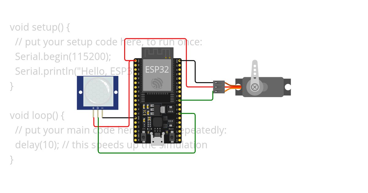 servo and ir sensor simulation