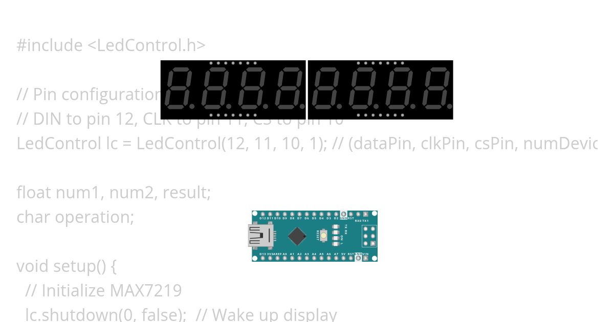 calculator 7segment simulation