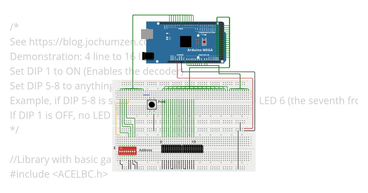 Address decoder simulation