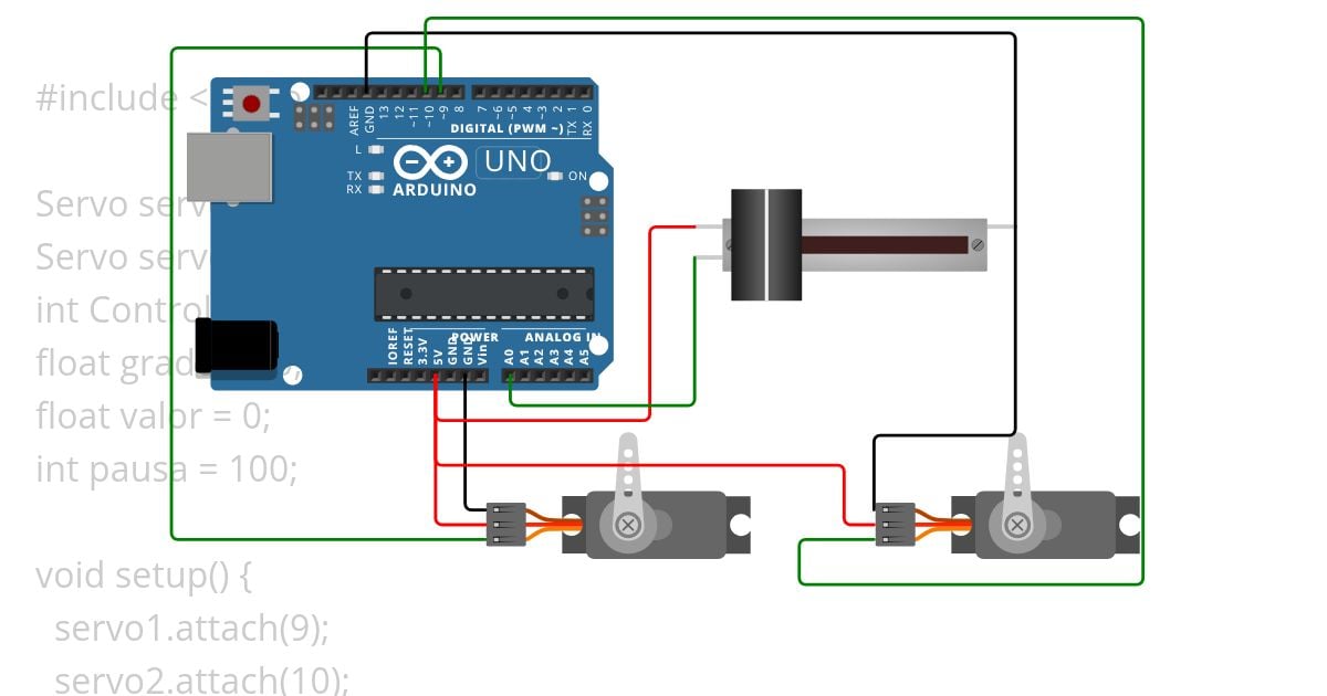 Pactica Servos simulation