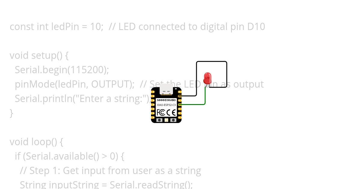 string splitting using esp32c3 Copy simulation