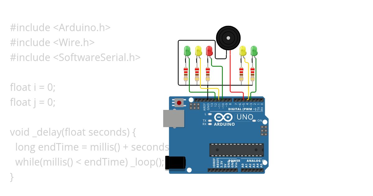 Semaforo Auto y Peatón con Sonido simulation