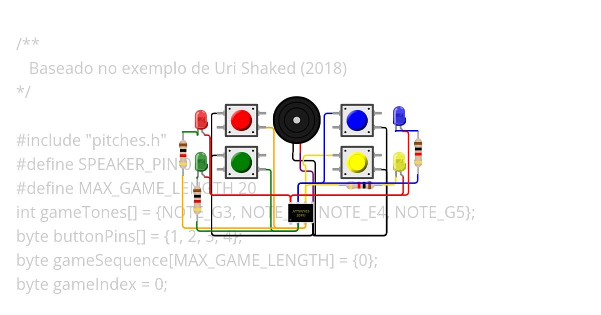 GeniusAttiny simulation