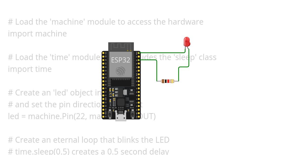 led_lampeggiante_v1 simulation