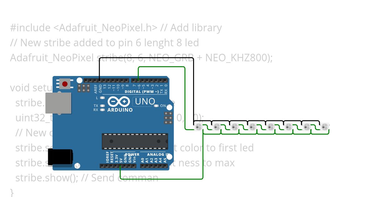 Neopixel basic strip Copy simulation