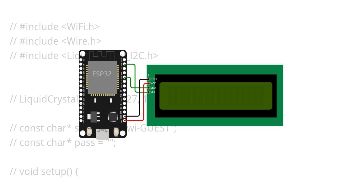 Menampilkan Indikator WiFi ke LCD simulation