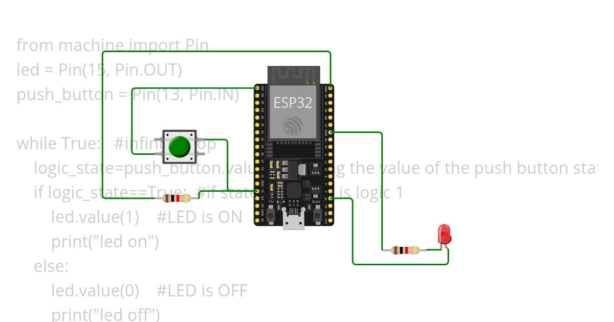 pushButton_Led simulation