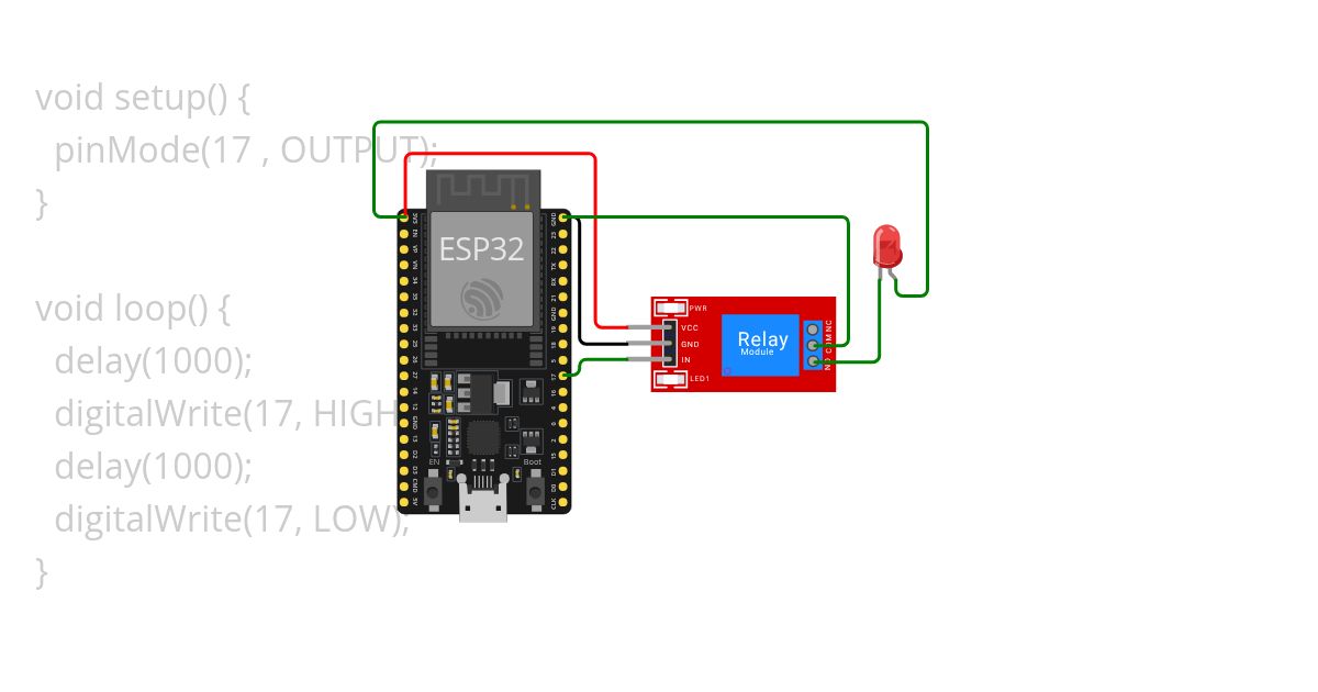 Relay with ESP32 simulation