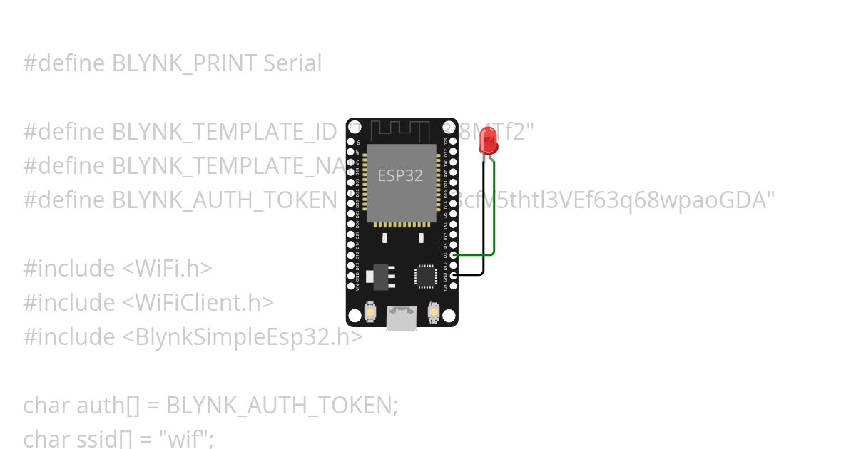 Blynk ESP32 1 LED Mar 2025 simulation