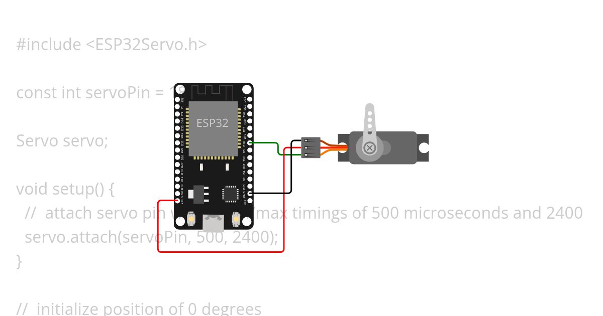 11. Servo motor (SG-90) control using ESP32.  simulation