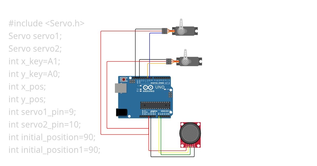 control of two servo motors simulation