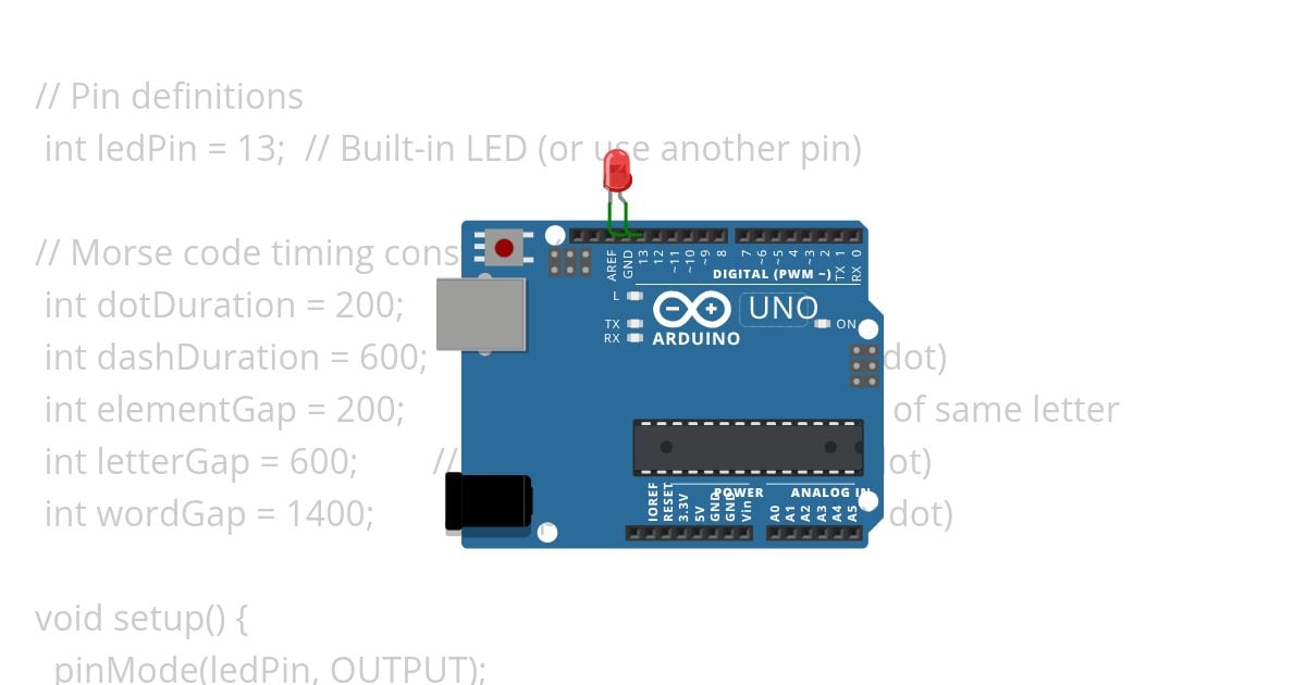 Morse Code Blinker simulation