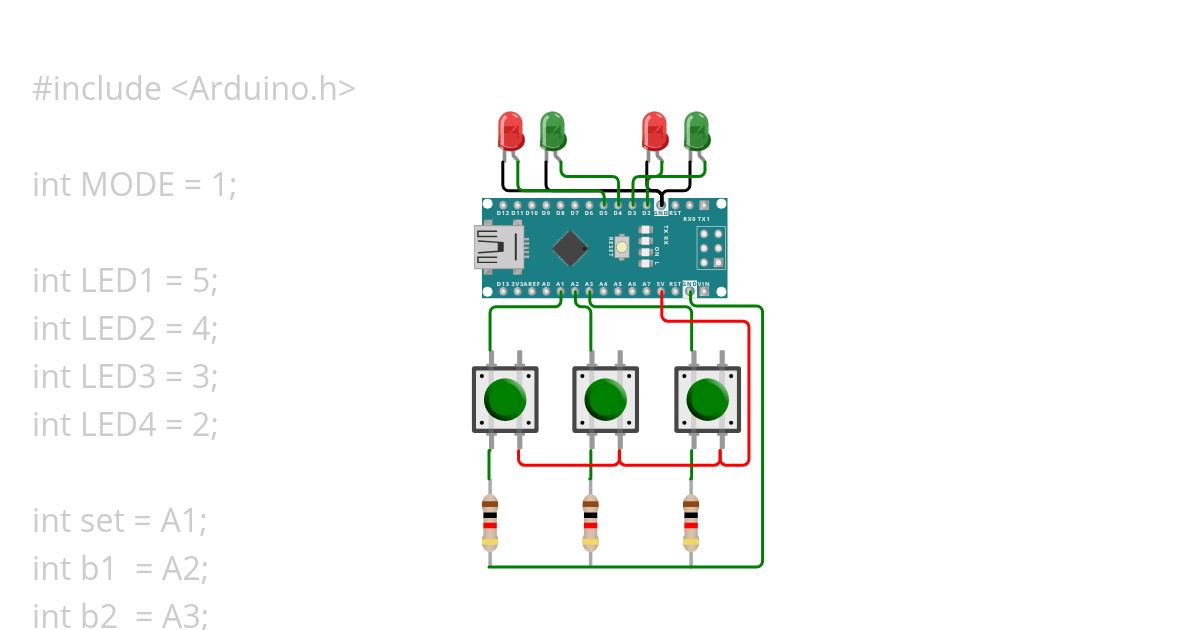 MODE LED simulation