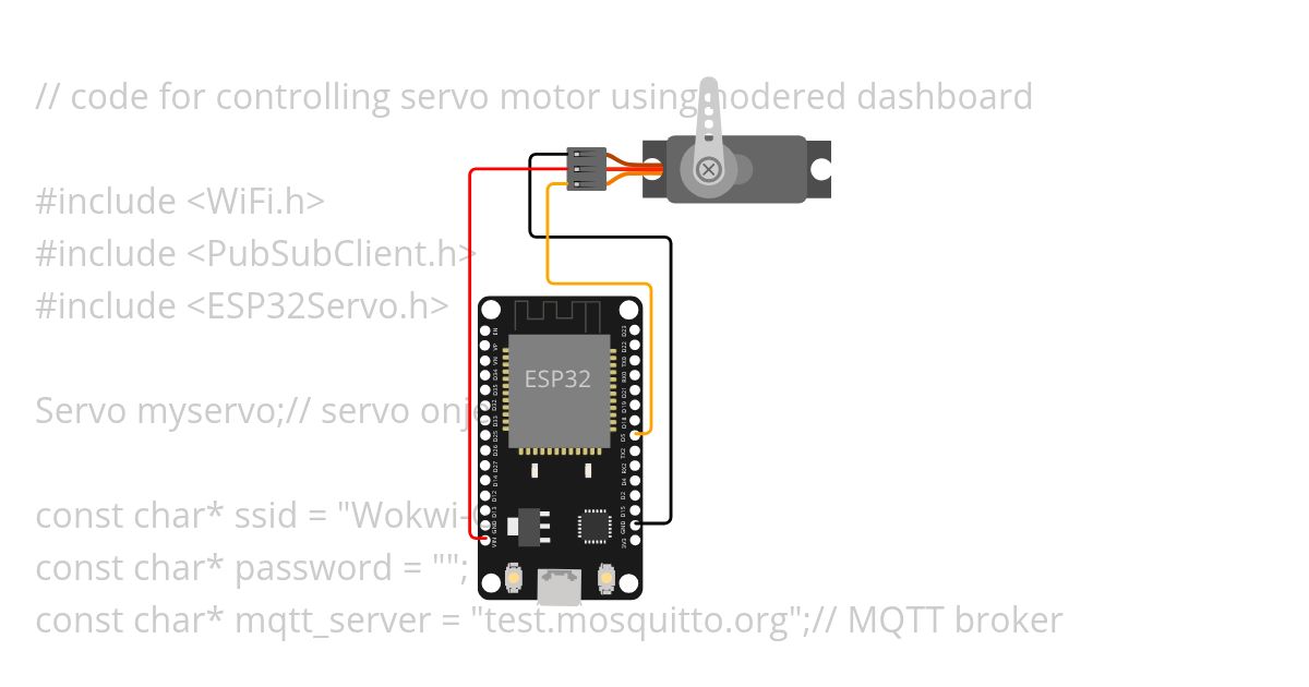 Nodered-wokwi-esp32-servo Copy simulation